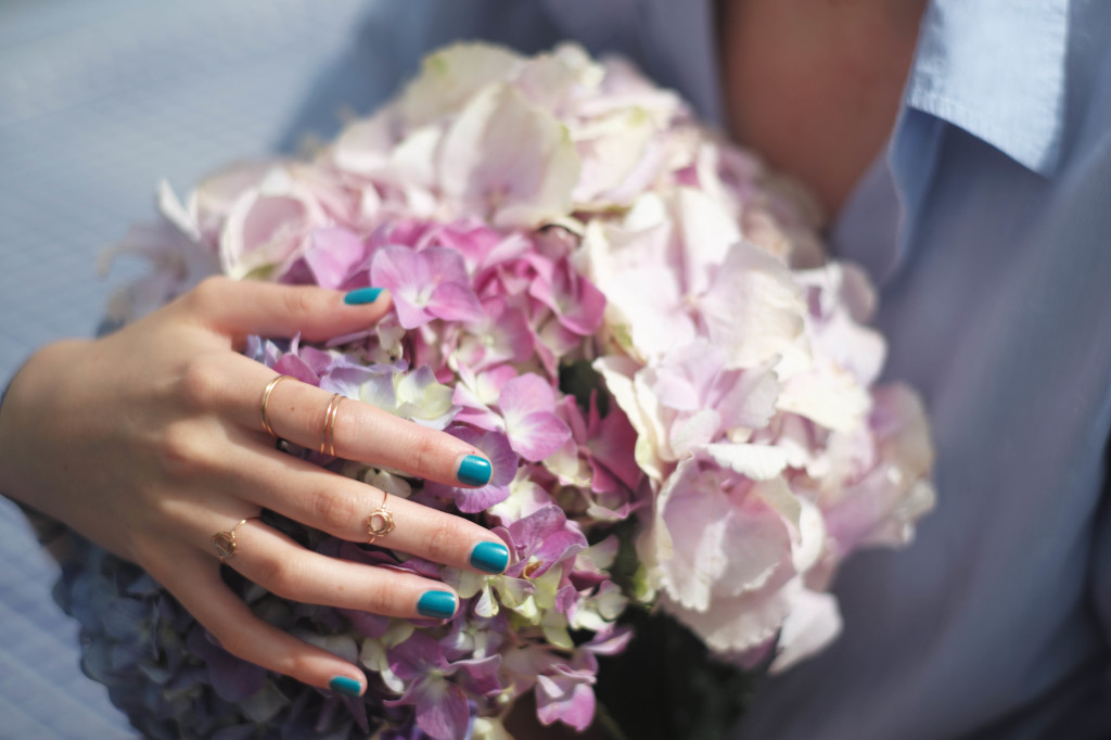flowers and rings